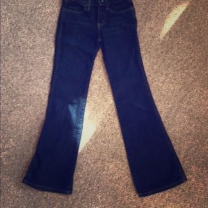 Little girl Wrangler Bootcut jeans.